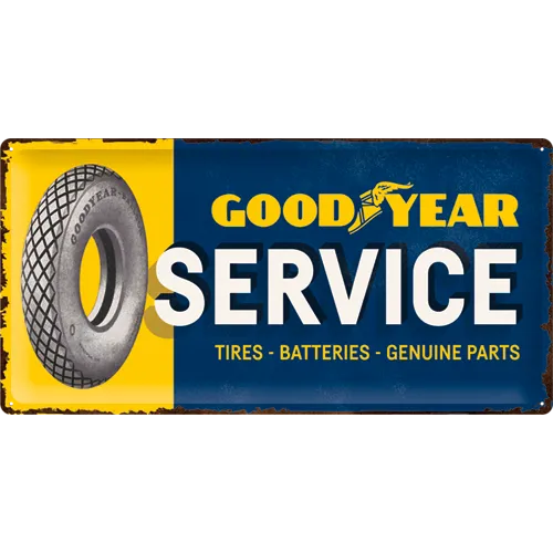 nostalgic-art-goodyear-service-targa-in-metallo-25x50-cm image 1