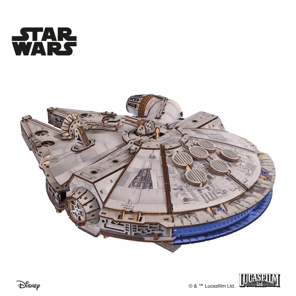 ugears-millennium-falcon-astronave-star-wars-1-75-in-legno-da-costruire image 1