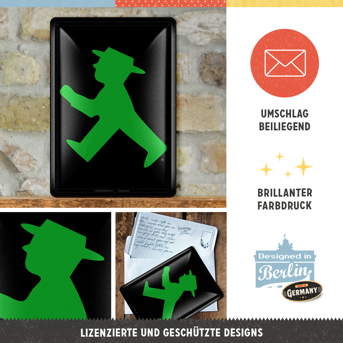 nostalgic-art-ampelmann-gr-n-metallkarte-biglietto-in-metallo-10x14-cm image 2