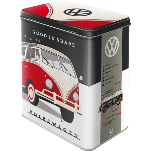 nostalgic-art-vw-good-in-shape-scatola-in-metallo-l-3-litri-10x14x20-cm image 1