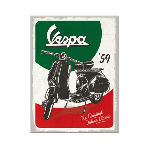 nostalgic-art-vespa-the-italian-classic-magnete-da-frigo-in-latta-6x8-cm image 1