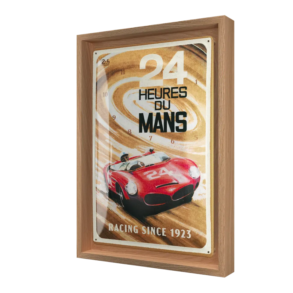 nostalgic-art-24h-le-mans-red-car-1963-targa-con-cornice-n-frame-m-edition-24x33 image 1