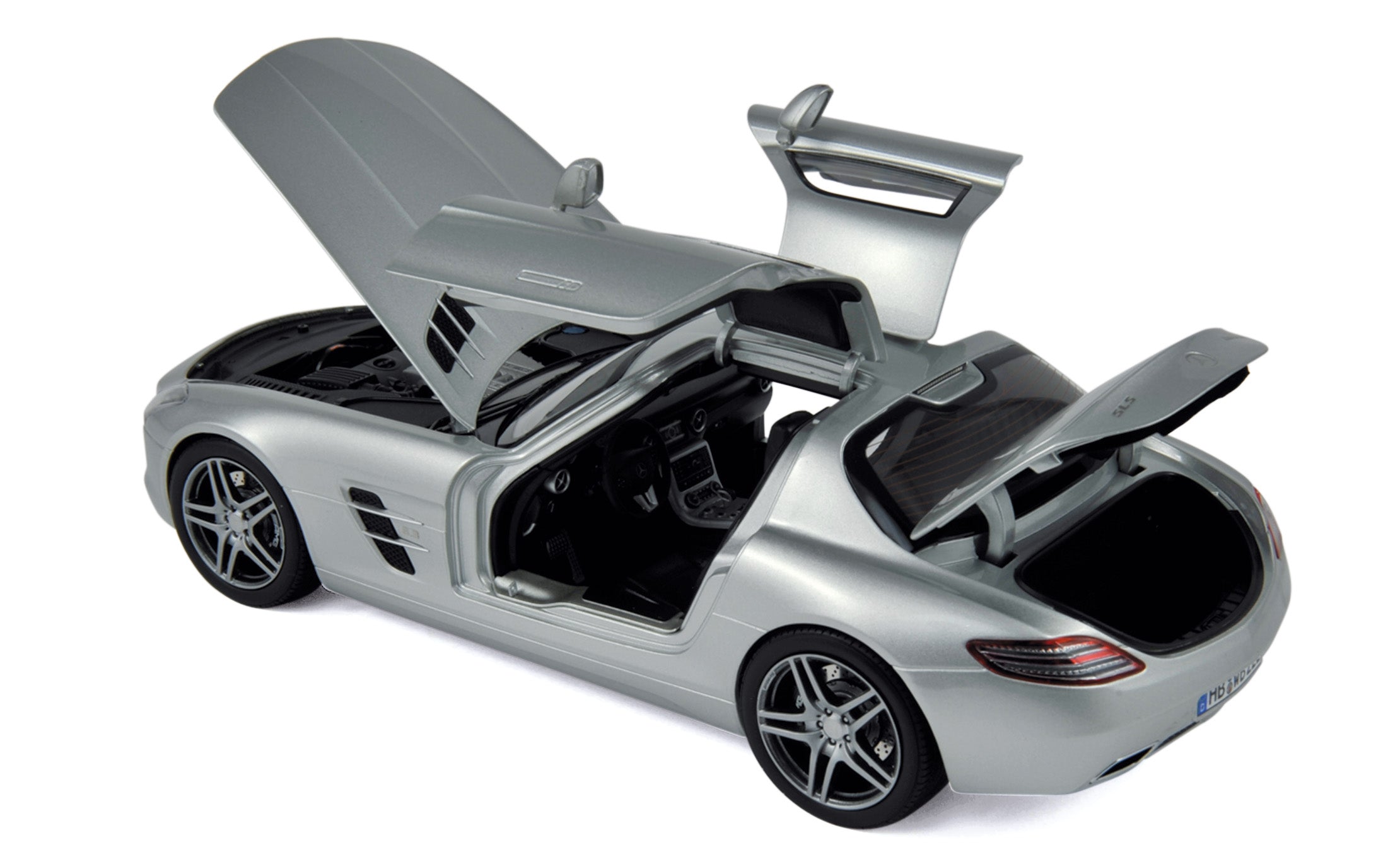 norev-mercedes-benz-sls-amg-coup-2010-grigio-metallizzato-1-18-modellino-die-cas image 2