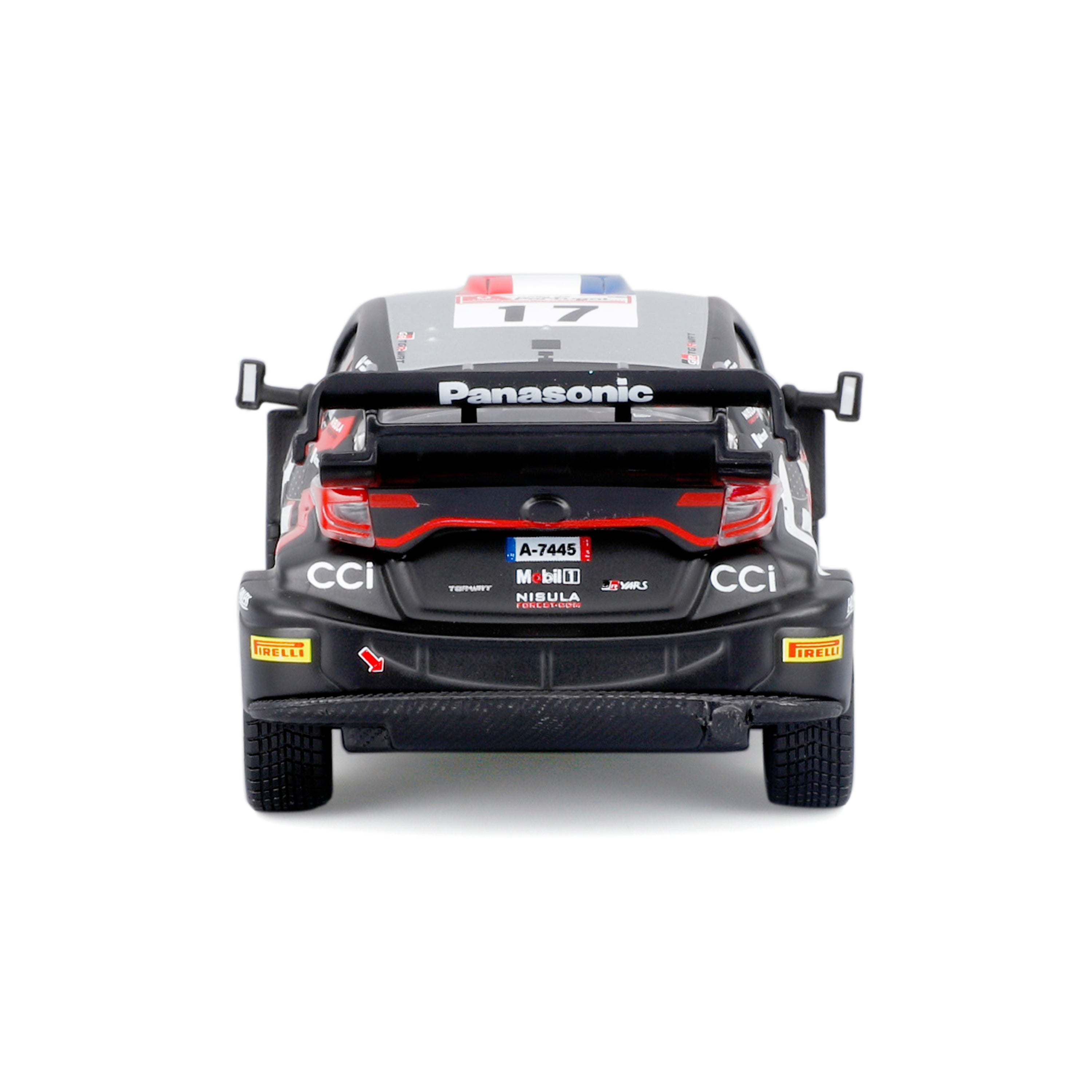 bburago-toyota-gr-yaris-rally1-hybrid-17-1-43-con-teca-modellino-rally-nero image 3