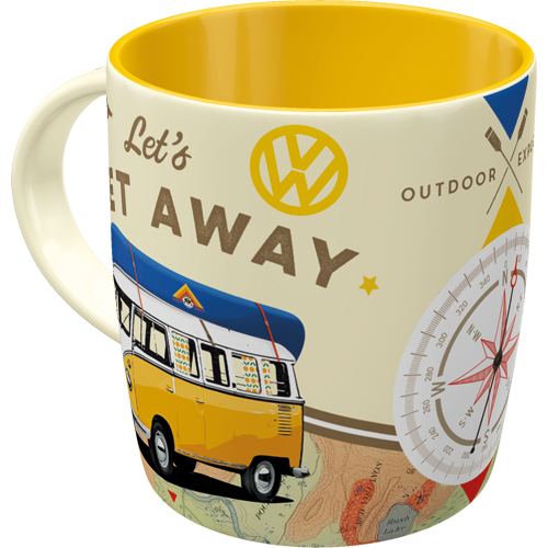 nostalgic-art-vw-bulli-let-s-get-away-tazza-in-ceramica-330-ml image 1