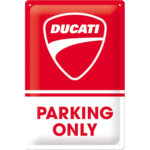 nostalgic-art-ducati-parking-only-targa-metallo-20x30-cm image 1