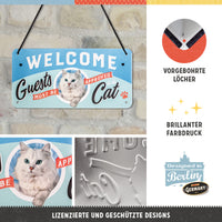 nostalgic-art-welcome-guests-cat-targa-in-metallo-da-appendere-10x20-cm image 4