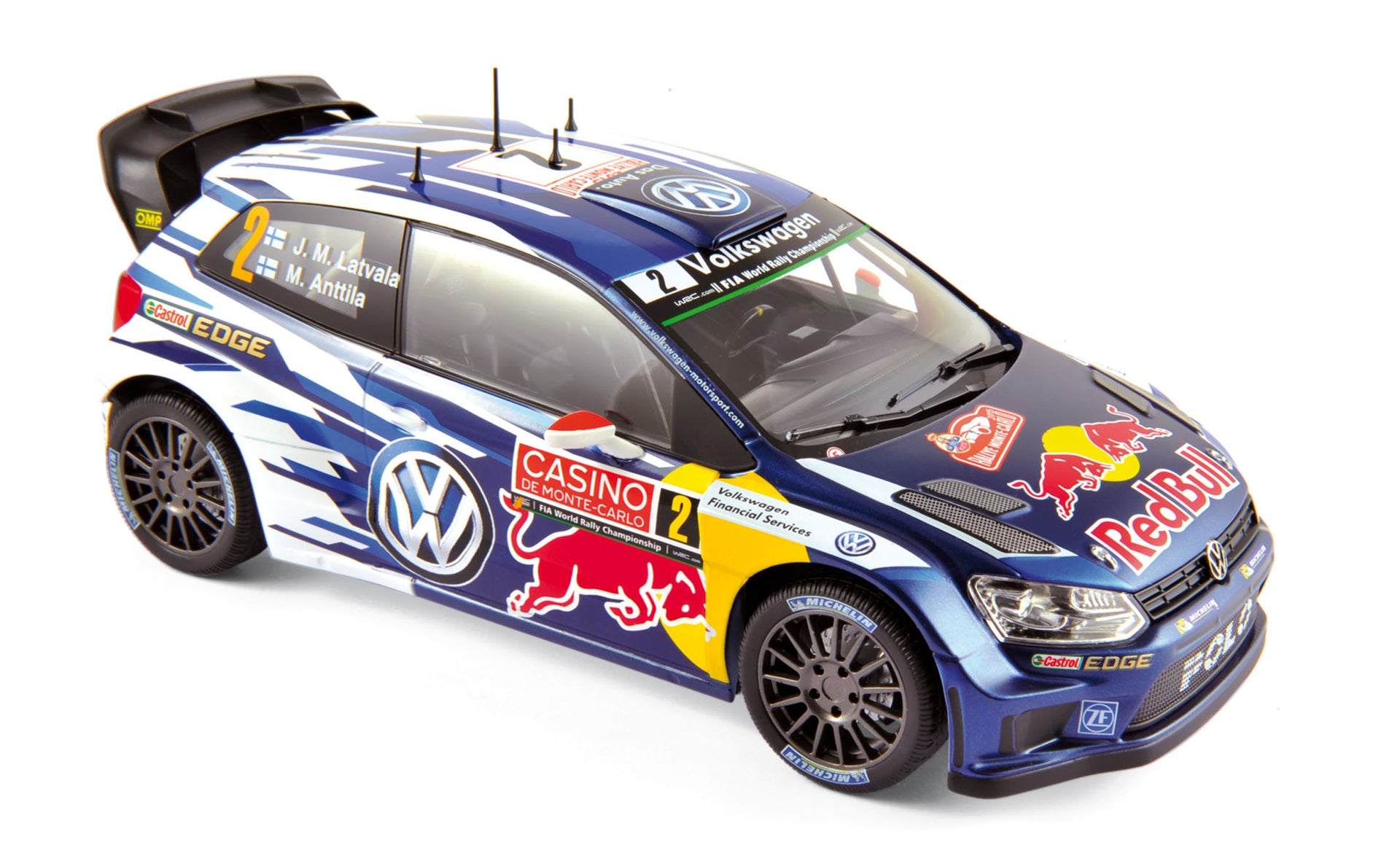 norev-vw-polo-r-wrc-2015-rally-montecarlo-n-2-latvala-anttila-1-18-modellino-ral image 1