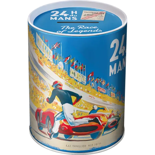 nostalgic-art-24h-le-mans-racing-poster-blue-salvadanaio-1-litro image 1
