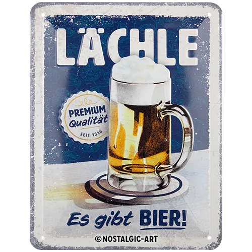 nostalgic-art-l-chle-es-gibt-bier-targa-in-metallo-15x20-cm image 1