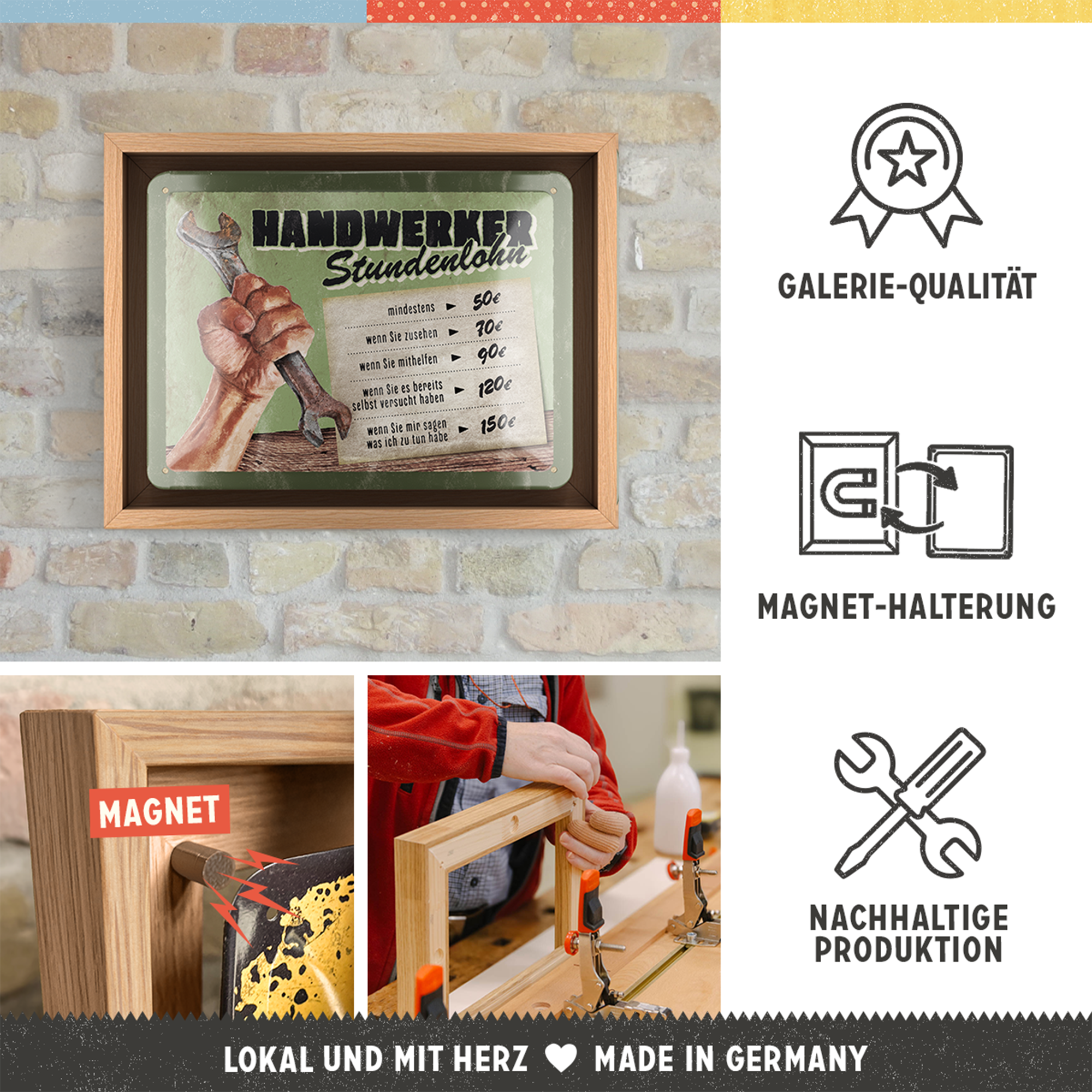 nostalgic-art-handwerker-stundenlohn-cornice-n-frame-s-edition-in-legno-quercia- image 3