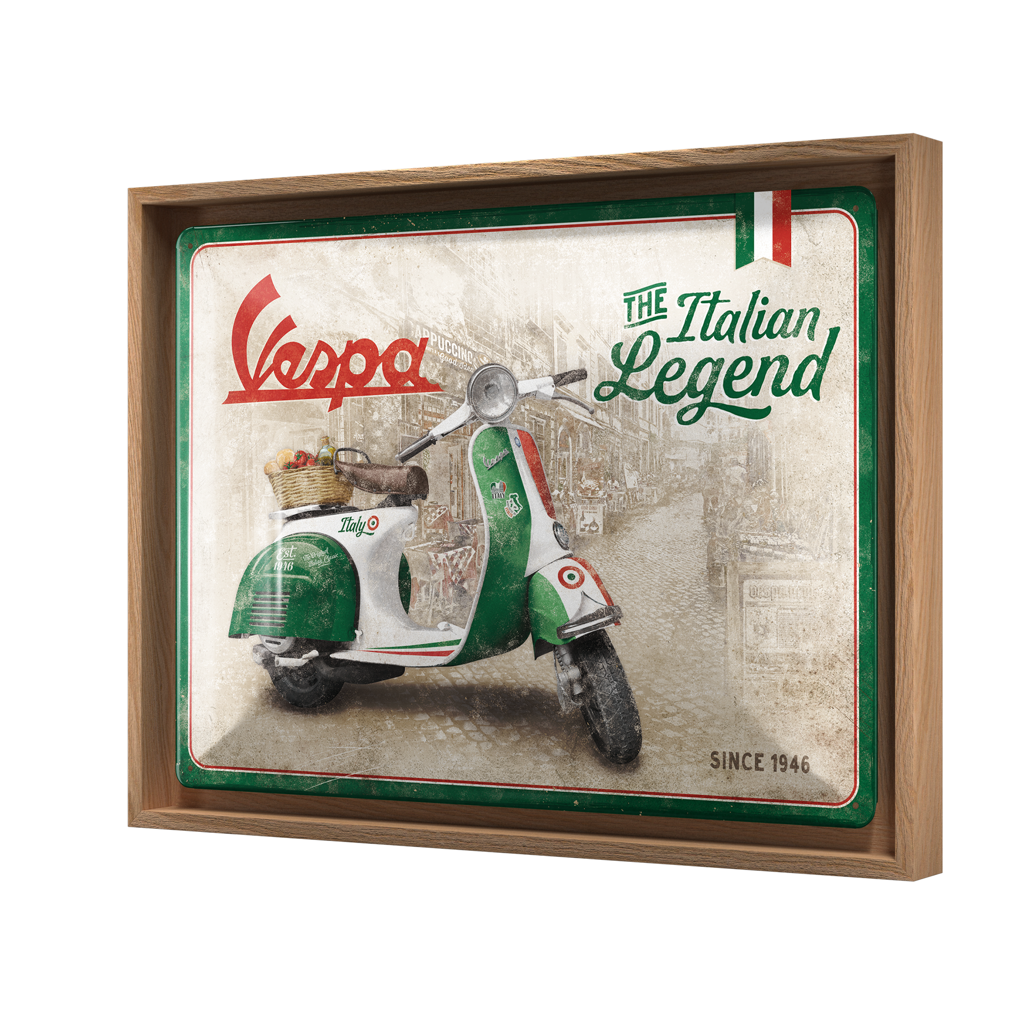 nostalgic-art-vespa-italian-legend-targa-con-cornice-n-frame-l-33-5x44-cm image 1