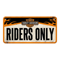 nostalgic-art-harley-davidson-riders-only-insegna-metallo-da-appendere-10x20-cm image 3
