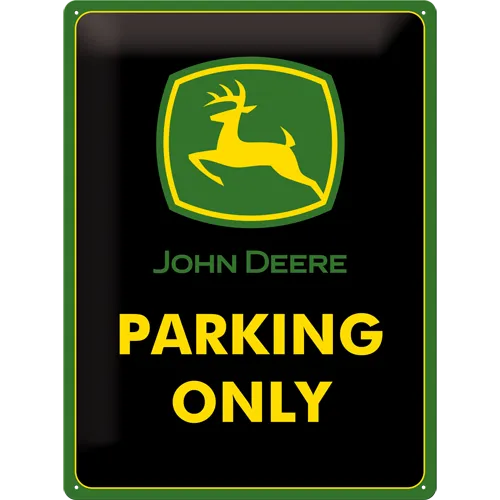 nostalgic-art-john-deere-parking-only-targa-in-metallo-30x40-cm image 1