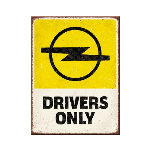 nostalgic-art-opel-drivers-only-magnete-da-frigo-in-latta-6x8-cm image 1