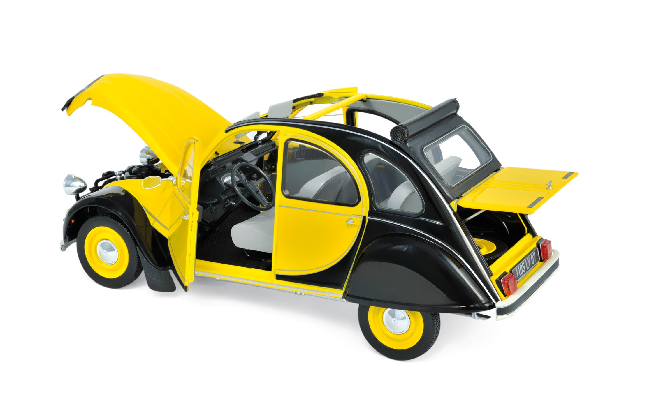 norev-citro-n-2cv-charleston-1982-giallo-helios-e-nero-modellino-1-18 image 2