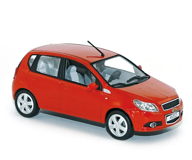 norev-chevrolet-aveo-2009-rossa-1-43-modellino-die-cast image 1