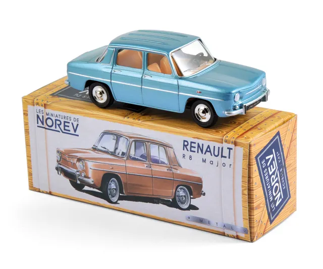 norev-renault-r8-major-1964-blu-finlandia-modellino-auto-1-43 image 1