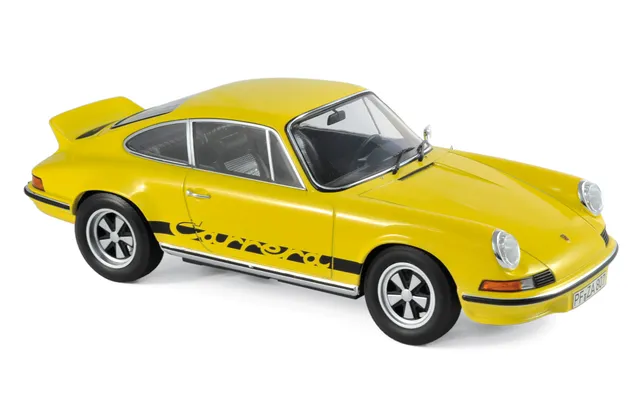 norev-porsche-911-rs-touring-1973-modellino-die-cast-1-18-giallo-e-nero image 1
