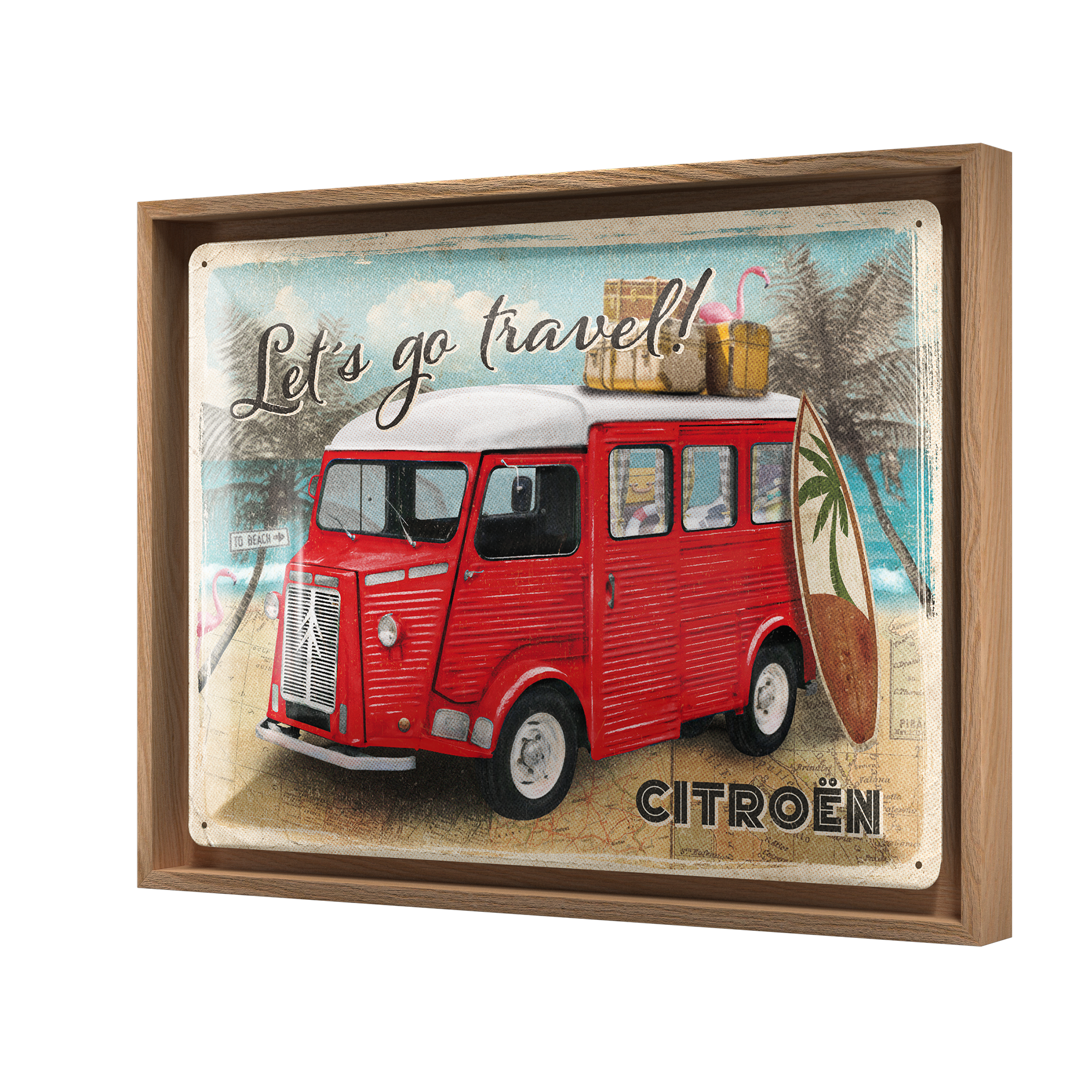 nostalgic-art-citro-n-type-h-let-s-go-travel-n-frame-l-edition-cornice-in-rovere image 1