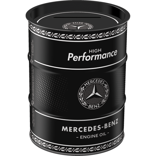 mercedes-benz-engine-oil-nostalgic-art-salvadanaio-fusto-olio-600-ml image 1