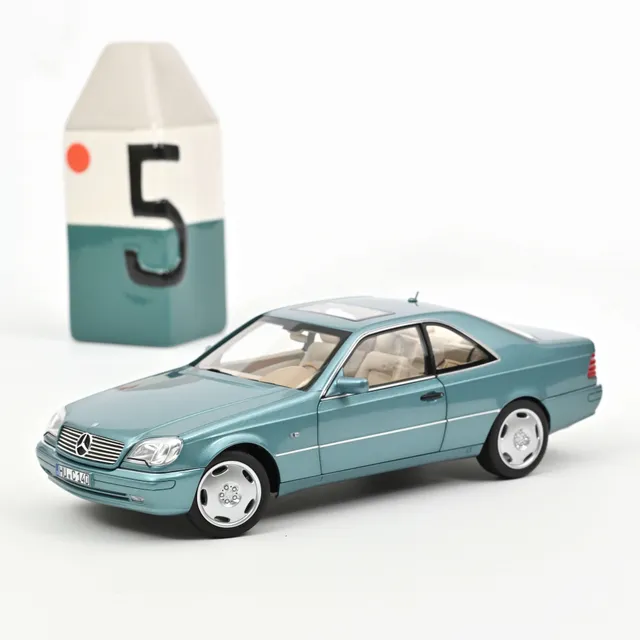 norev-mercedes-benz-cl600-coup-1997-blu-metallizzato-1-18-modellino-youngtimer image 1