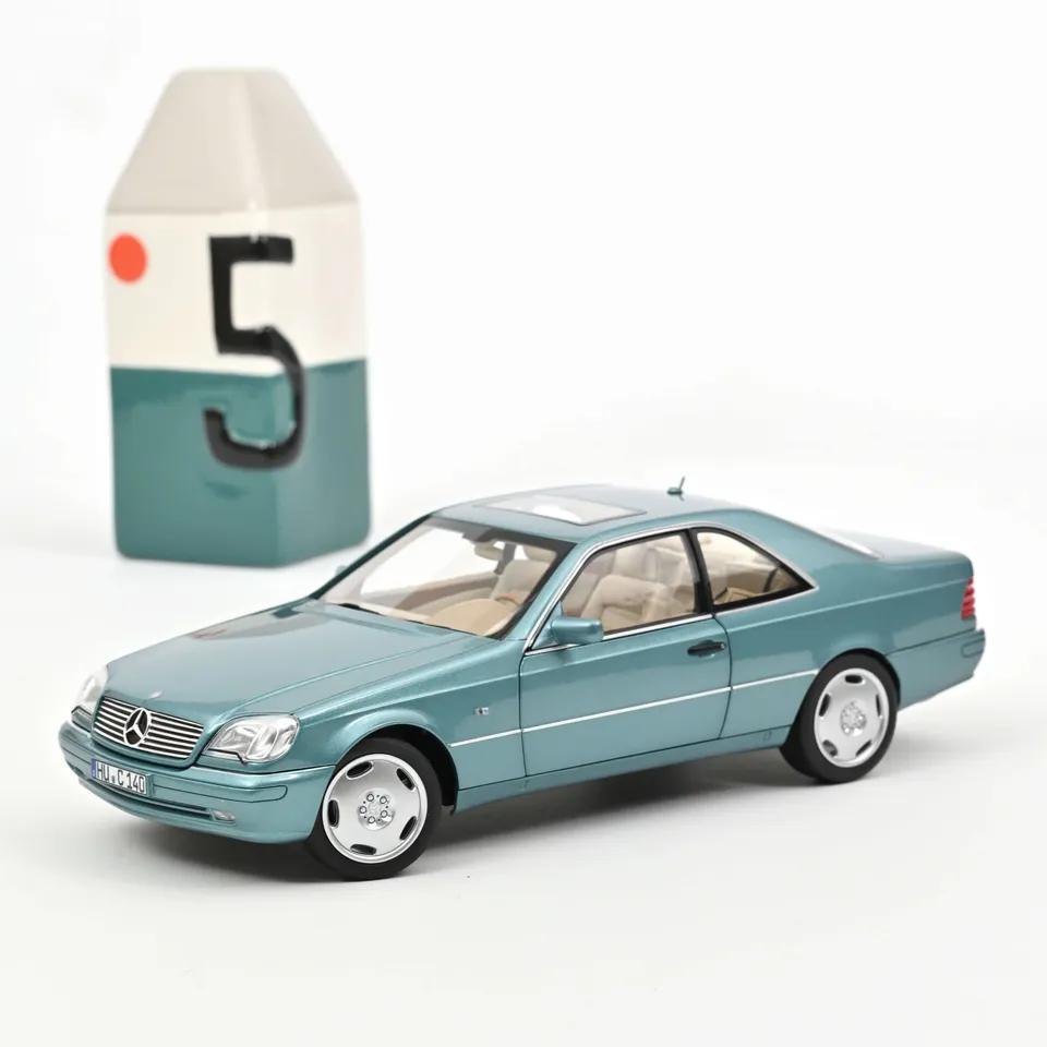 norev-mercedes-benz-cl600-coup-1997-blu-metallizzato-1-18-modellino-youngtimer image 1