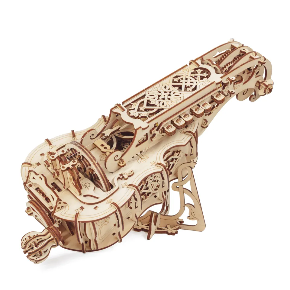ugears-hurdy-gurdy-strumento-musicale-meccanico-in-legno-3d image 1