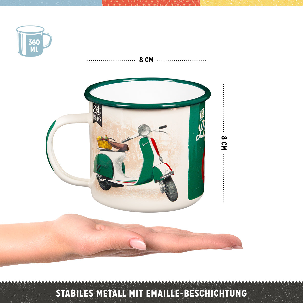 nostalgic-art-vespa-italian-legend-tazza-smaltata-360-ml image 2