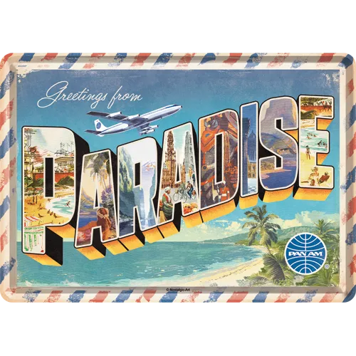nostalgic-art-pan-am-paradise-metal-card-10x14-cm image 1