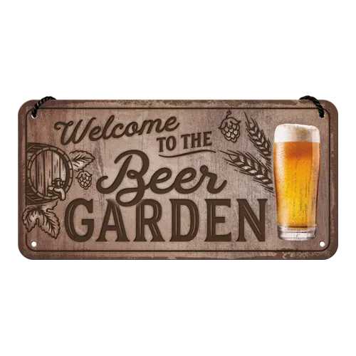 nostalgic-art-welcome-to-the-beer-garden-insegna-in-metallo-da-appendere-10x20-c image 1