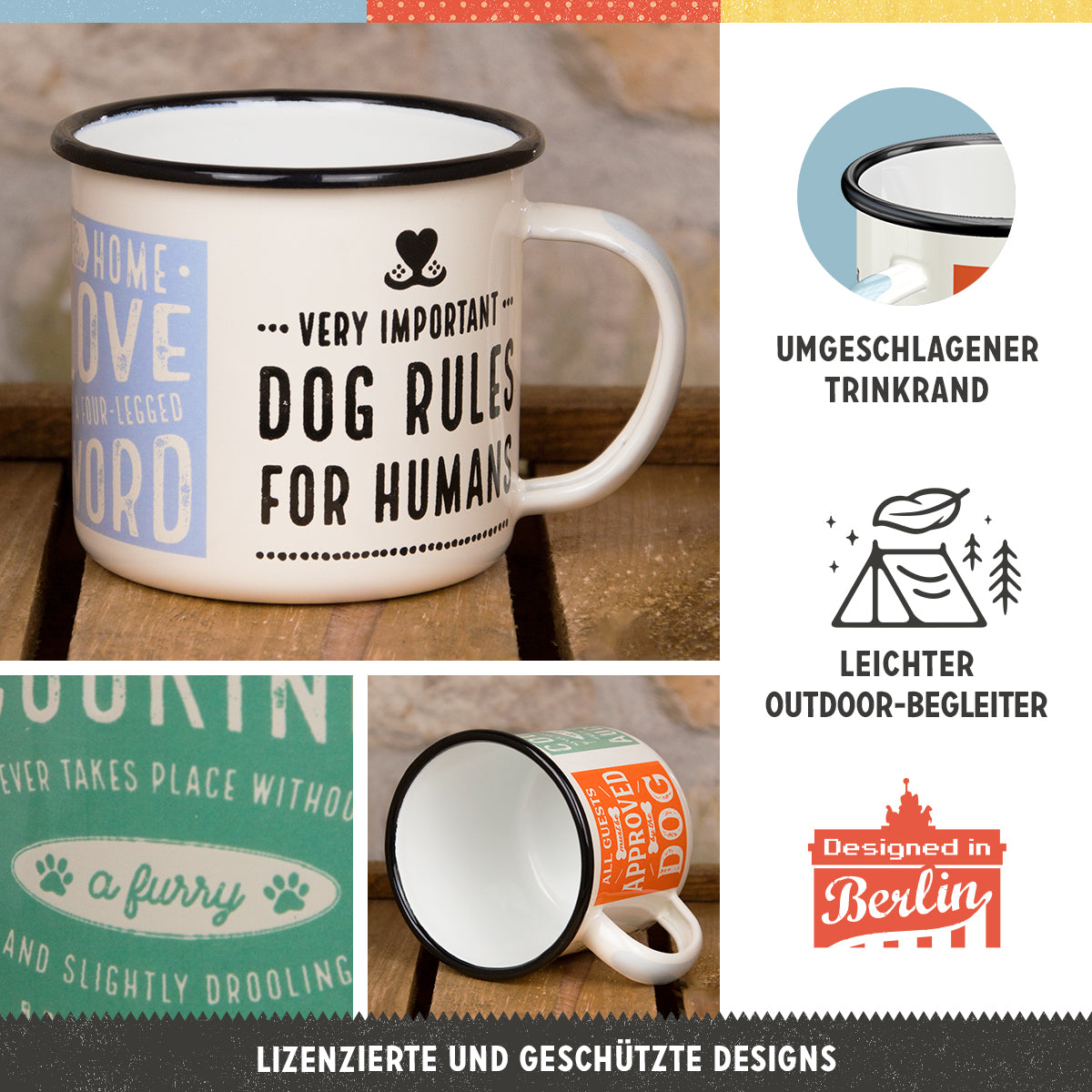 nostalgic-art-pfotenschild-dog-rules-tazza-in-smalto-360-ml image 3