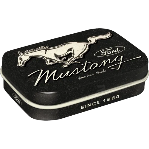 nostalgic-art-ford-mustang-horse-logo-black-scatola-tascabile-in-metallo image 1