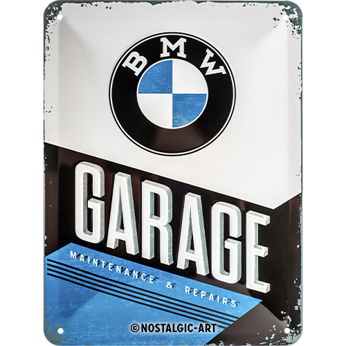 nostalgic-art-bmw-garage-targa-in-metallo-15x20-cm image 1