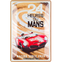 nostalgic-art-24h-le-mans-red-car-1963-targa-metallica-20x30-cm image 2