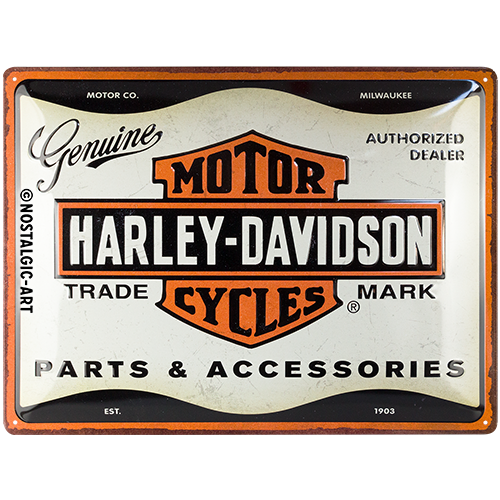 nostalgic-art-harley-davidson-parts-accessories-targa-in-metallo-30x40-cm image 2