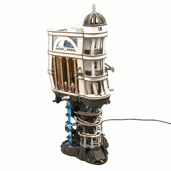 ugears-gringotts-bank-marble-run-harry-potter-pista-per-biglie-motorizzata-usb-c image 2