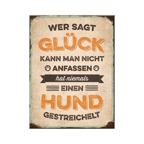 nostalgic-art-pfotenschild-gl-ck-anfassen-magnete-da-frigo-6x8-cm image 1