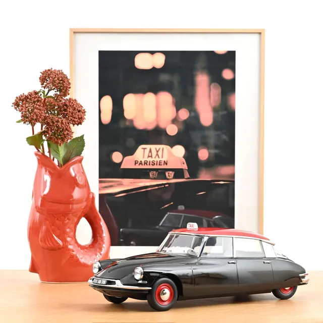 norev-citro-n-ds-19-1959-taxi-nero-tetto-rosso-edizione-150-pz-modellino-1-12 image 1