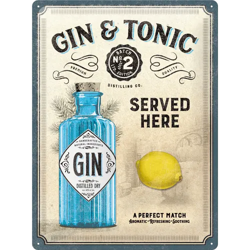 nostalgic-art-gin-tonic-served-here-targa-in-metallo-30x40-cm-2 image 1