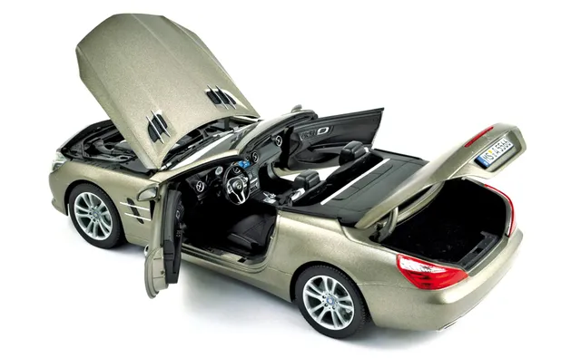norev-mercedes-benz-sl-klasse-2012-grey-matt-1-18-modellino-die-cast image 1