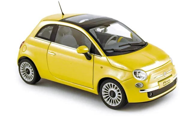 norev-fiat-500-lounge-2007-gialla-1-18-modellino-die-cast-da-collezione image 1