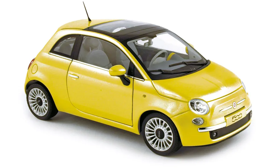norev-fiat-500-lounge-2007-gialla-1-18-modellino-die-cast-da-collezione image 1