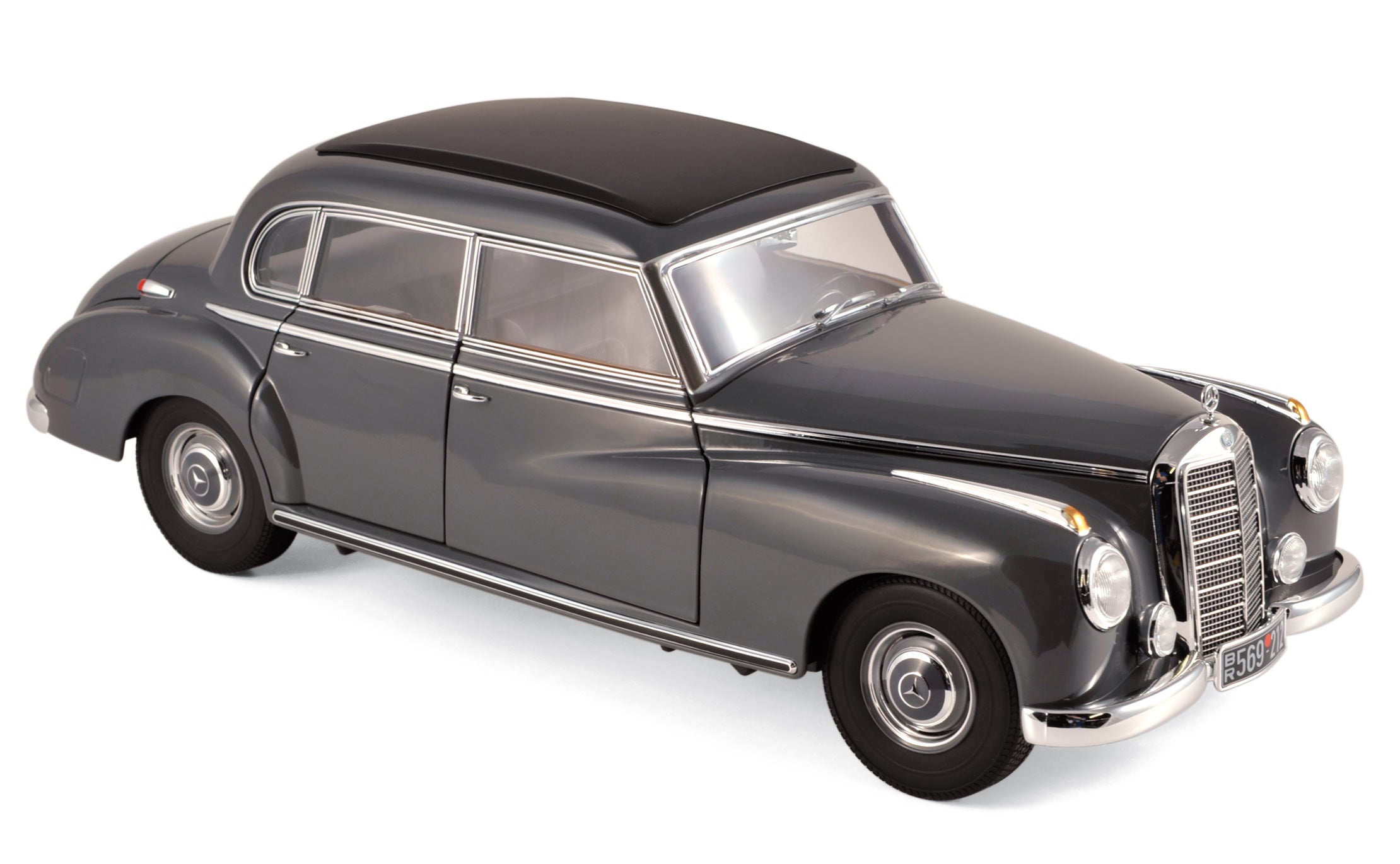 norev-mercedes-benz-300-1952-1-18-modellino-auto-grigio-scuro image 1