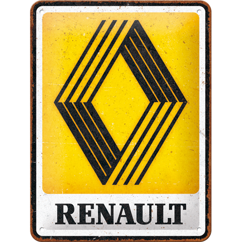 nostalgic-art-renault-logo-1972-targa-in-metallo-15x20-cm image 1
