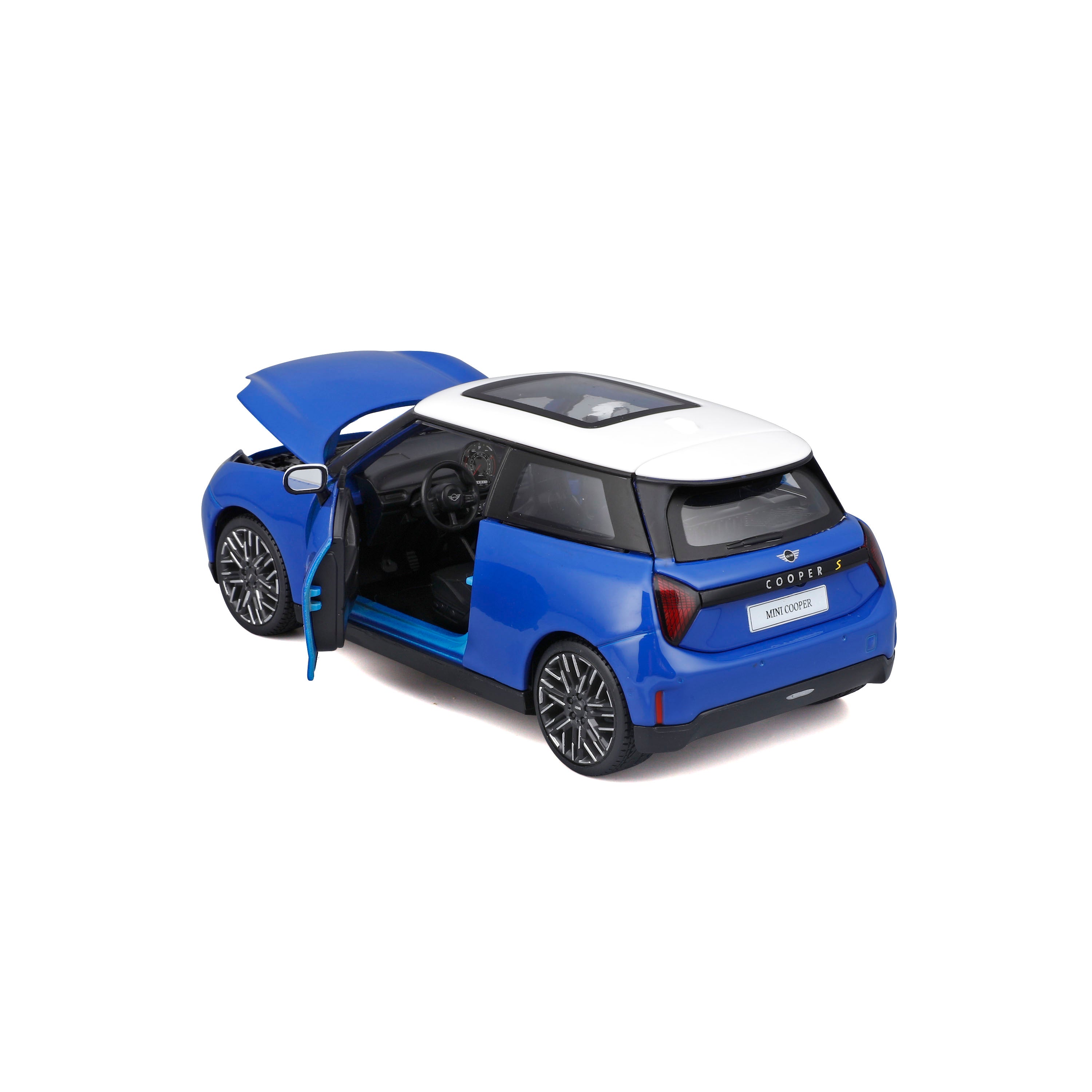 maisto-mini-cooper-se-j01-2024-blu-1-24 image 4