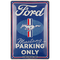 nostalgic-art-ford-mustang-parking-only-targa-in-metallo-20x30-cm-2 image 2