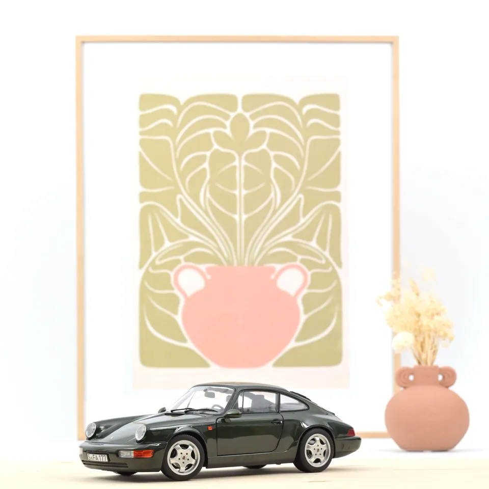 norev-porsche-911-carrera-4-1992-tipo-964-modellino-1-18-verde-metallizzato-200p image 1