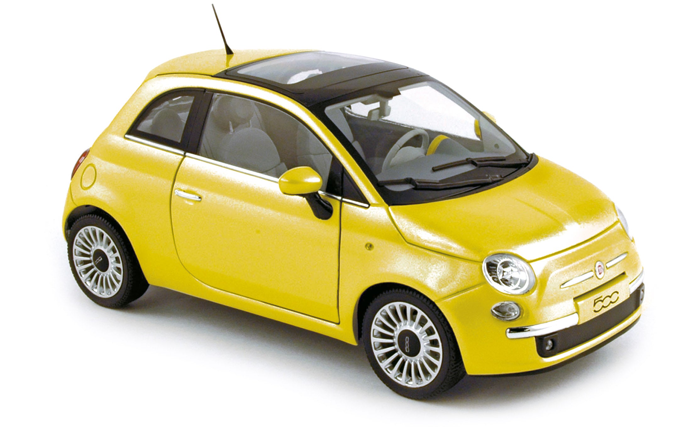 norev-fiat-500-lounge-2007-gialla-1-18-modellino-die-cast-da-collezione image 1