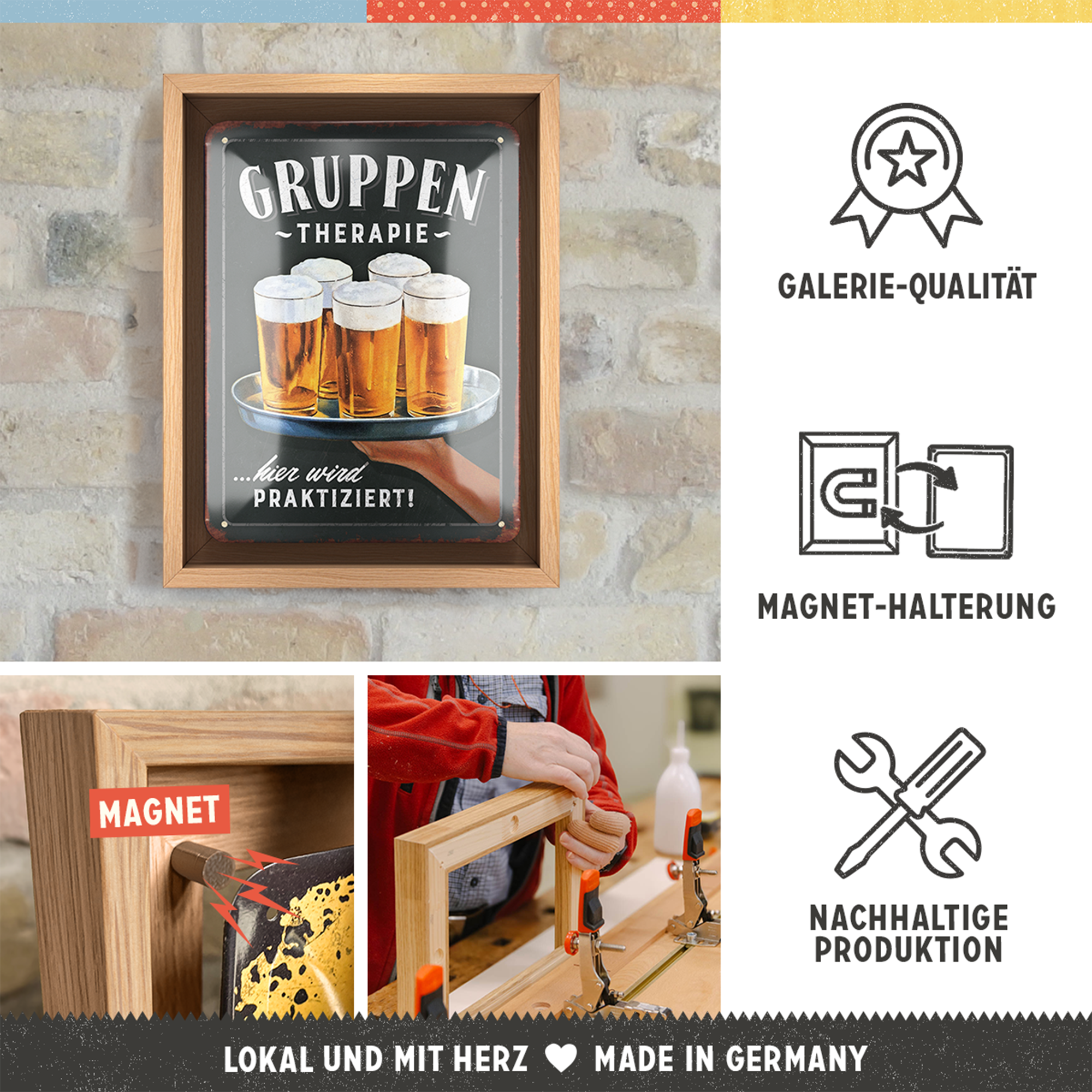 nostalgic-art-gruppentherapie-bier-cornice-n-frame-s-edition-18-5x24-cm image 3